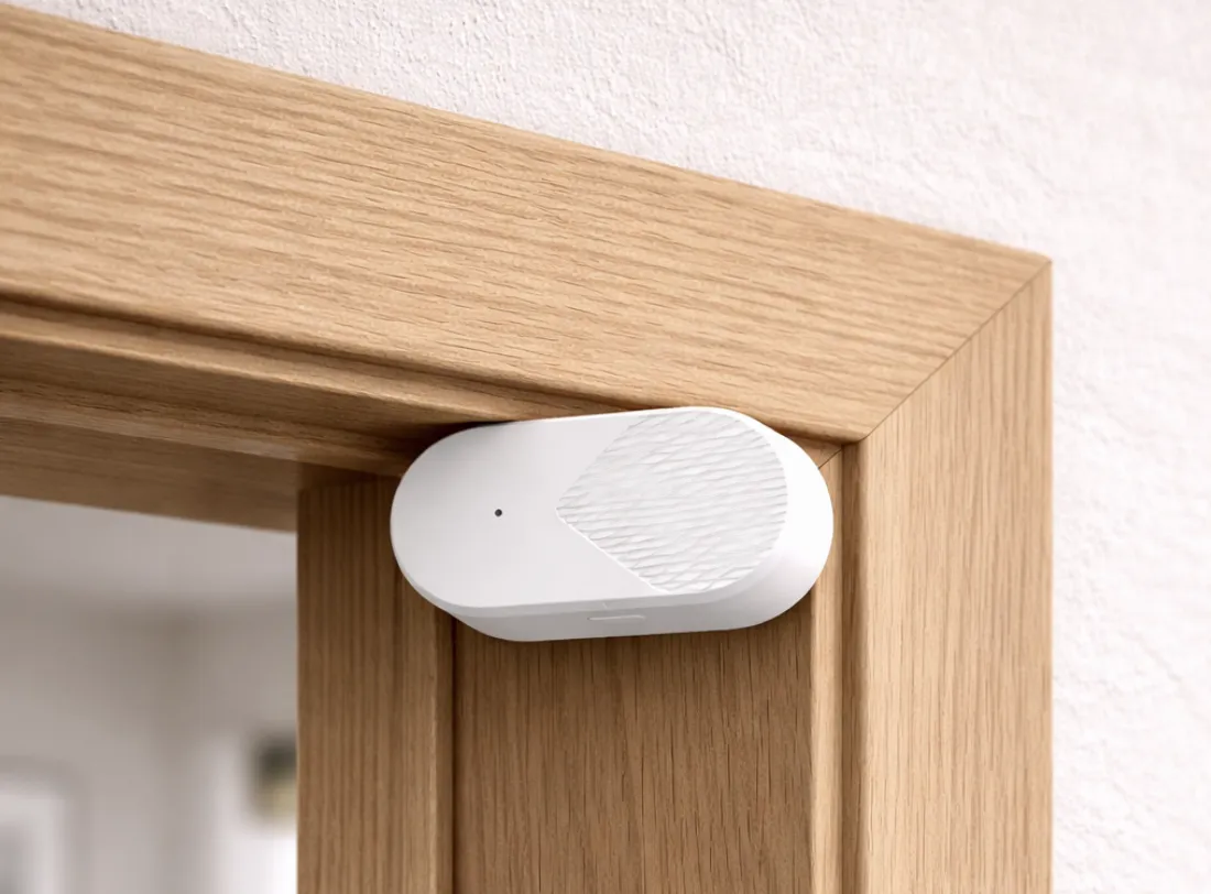 OdeCare front-door sensor on the front door